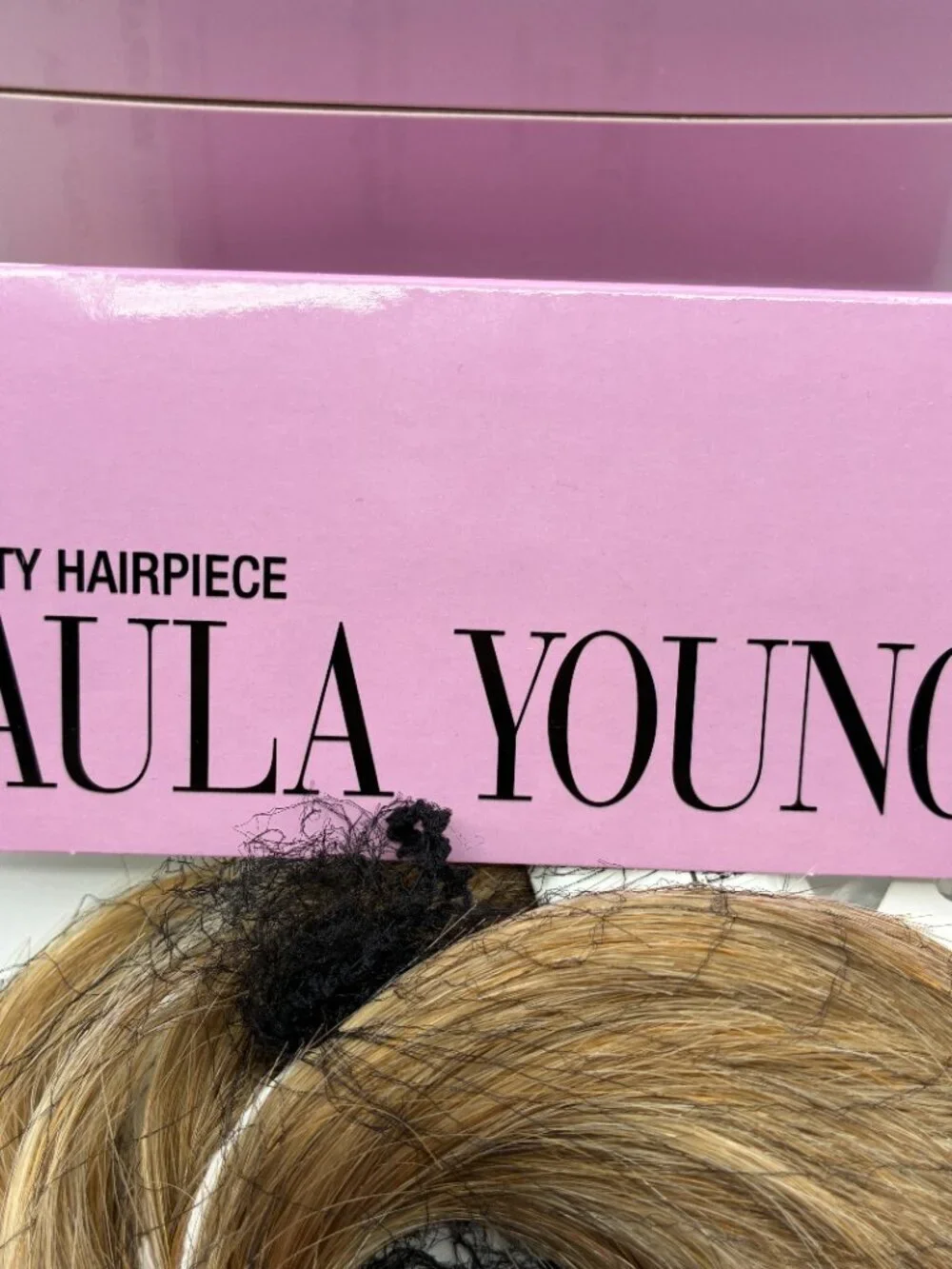 New Paula Young Lot of 2 Wigs Sunkissed Blonde 14/26A Wispy Wrap Curled Up Wrap